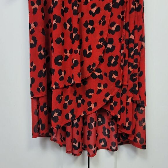 Cabi red leopard siren wrap dress, xxl - Picture 14 of 14